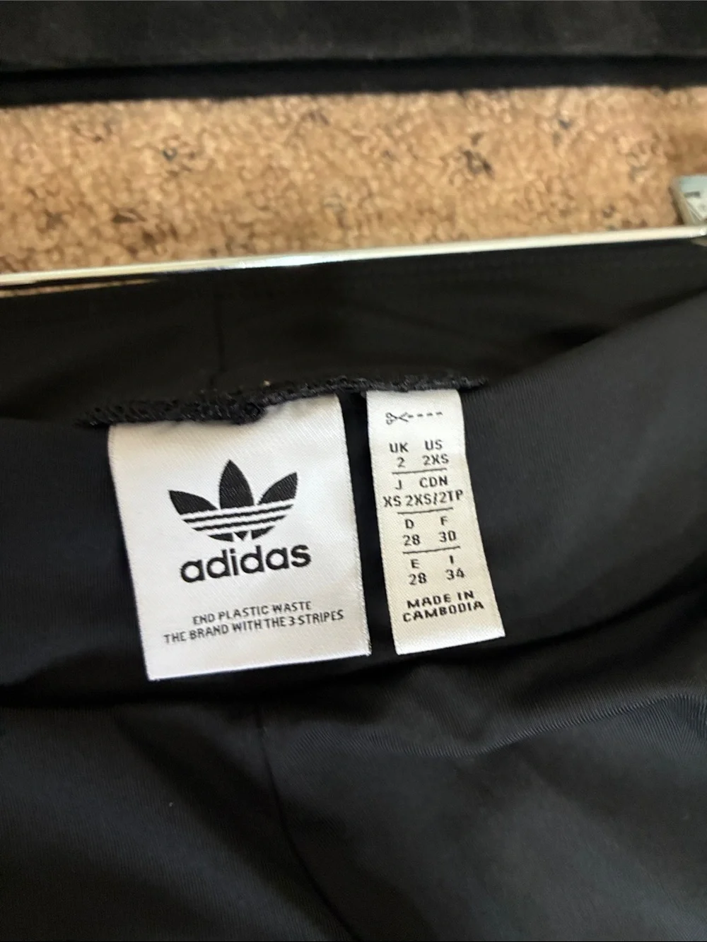 adidas Black Flared Leggings with White Stripes